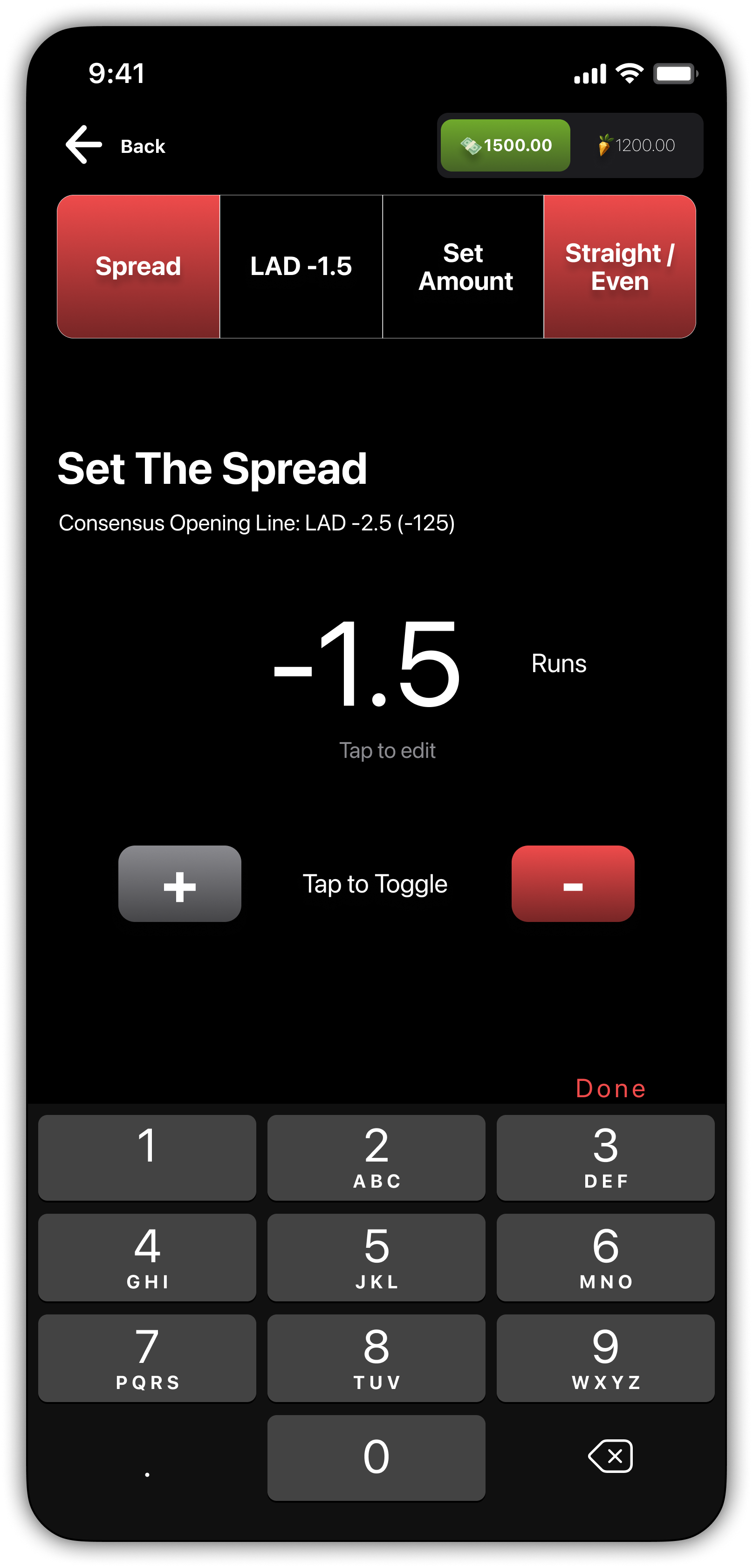 Set the spread on Rabbet